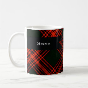 Caneca De Café Padrão Antiquado de Xadrez de Tartan Caça Menzie