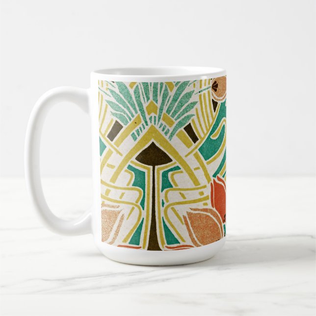 Caneca De Café Padrão Art Nouveau #11 (Esquerda)