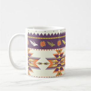 Caneca De Café Padrão aztec incolor