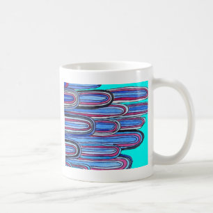 Caneca De Café Padrão azul-aquário das ondas do oceano