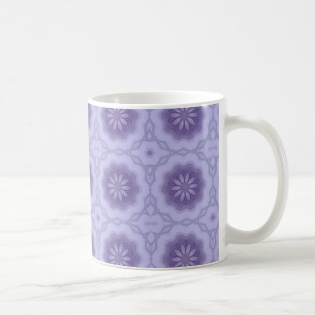 Caneca De Café Padrão Bonito em Lavanda #2 (Direita)