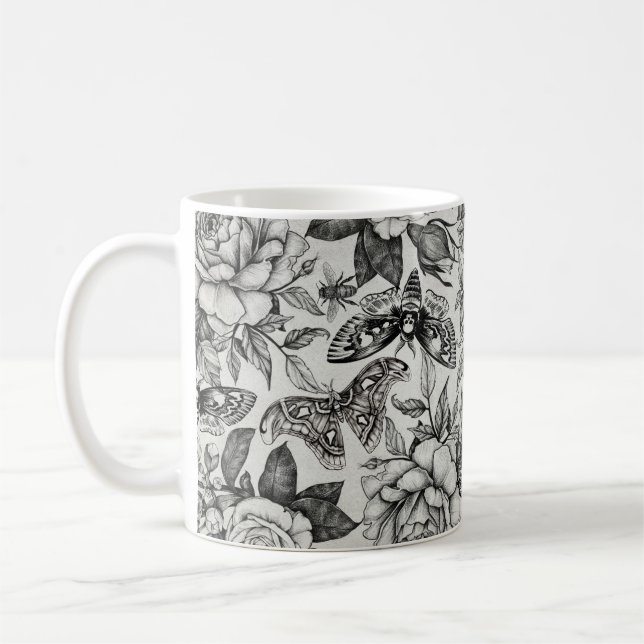 Caneca De Café padrão botânico (Esquerda)