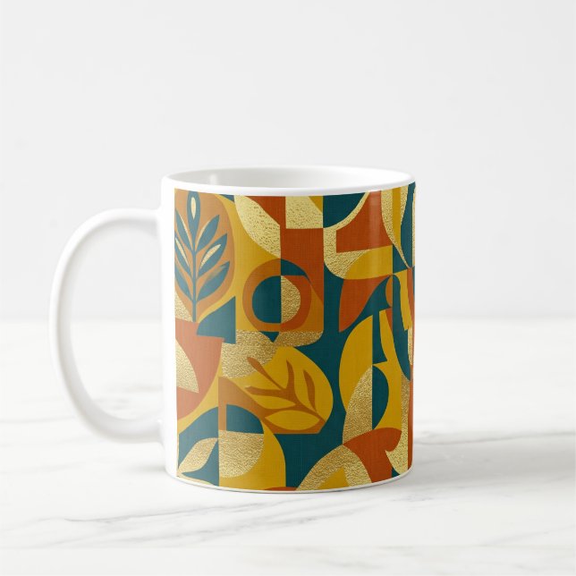 Caneca De Café Padrão Botânico (Esquerda)