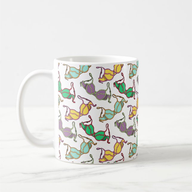 Caneca De Café Padrão Bra Multicolor (Esquerda)