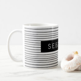 Caneca De Café Padrão Branco de Cinzas Strike Personalizado