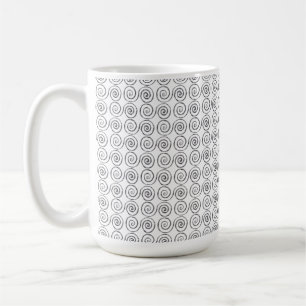 Caneca De Café Padrão Celta de Espiral Dupla