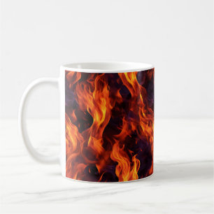 Caneca De Café Padrão Chamas