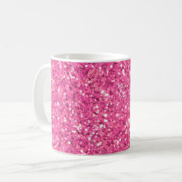 Caneca De Café Padrão cintilante rosa