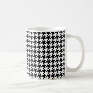 Caneca De Café Padrão clássico de houndstooth design de verific