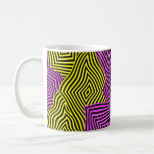 Caneca De Café Padrão Colorido Art Nouveau