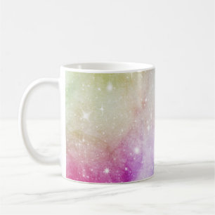 Caneca De Café Padrão Colorido do Arco-Íris Galáxico