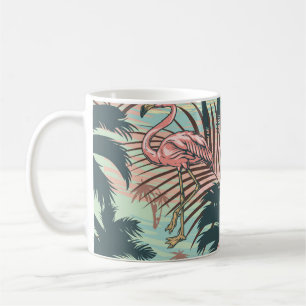 Caneca De Café Padrão colorido tropical vítreo sem costura com pi