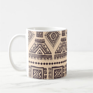 Caneca De Café Padrão comercial tribal, étnico, vintage