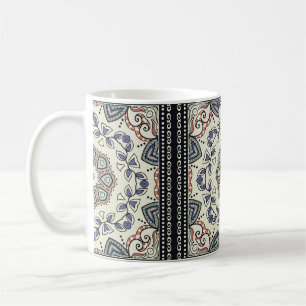 Caneca De Café Padrão constante com mandala tribal étnica