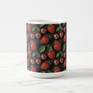 Caneca De Café Padrão contínuo com Morangos e Cerejas