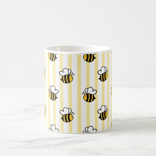 Caneca De Café Padrão contínuo de Abelha Bumble Fofo (Centro)