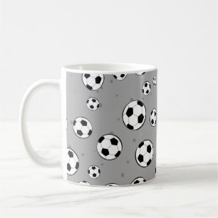 Caneca De Café Padrão contínuo de bola de futebol