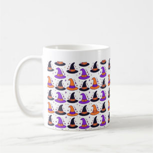 Caneca De Café Padrão contínuo de chapéu de bruxa Arte de Hallowe