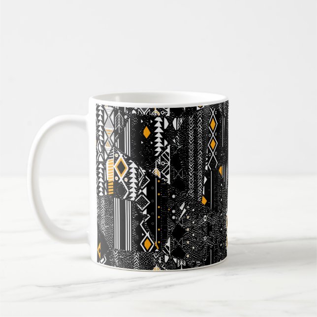 Caneca De Café Padrão contínuo de colagem modesto e de tendência  (Esquerda)