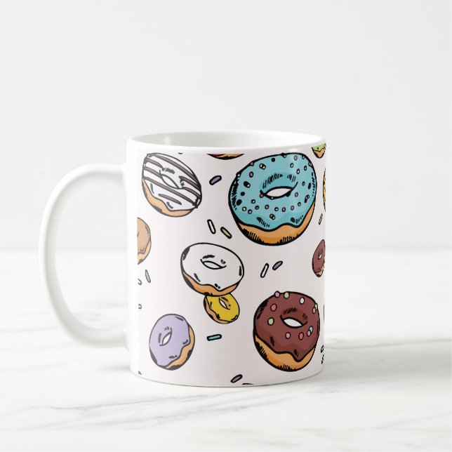 Caneca De Café Padrão contínuo de Donuts (Esquerda)