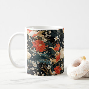 Caneca De Café Padrão contínuo de peixes Koi japoneses