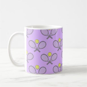 Caneca De Café Padrão contínuo de tênis - Raquete e Bola