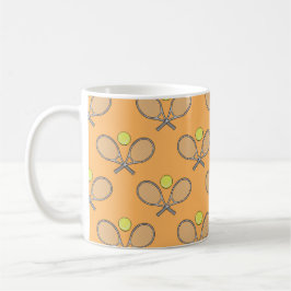 Caneca De Café Padrão contínuo de tênis - Raquete e Bola  