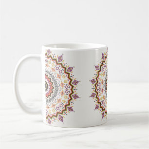 Caneca De Café Padrão contínuo étnico tribal colorido
