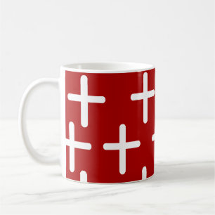 Caneca De Café Padrão cruzado de cristianismo