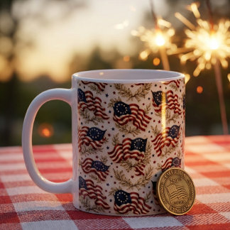 Caneca De Café Padrão da Bandeira do Patrimônio América 250