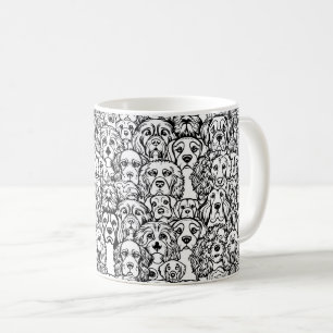 Caneca De Café Padrão da cabeça do cão
