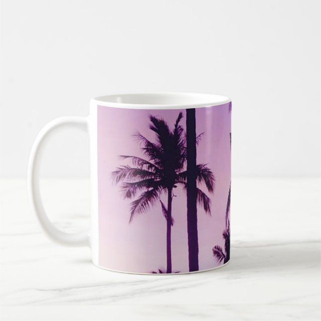 Caneca De Café Padrão da palmeira (Esquerda)