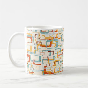 Caneca De Café Padrão Da Vintagem Retroativa 70s Em Sombras De A