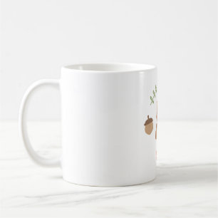 Caneca De Café Padrão das Folhas de Outono do Esquilo Bonito Acor