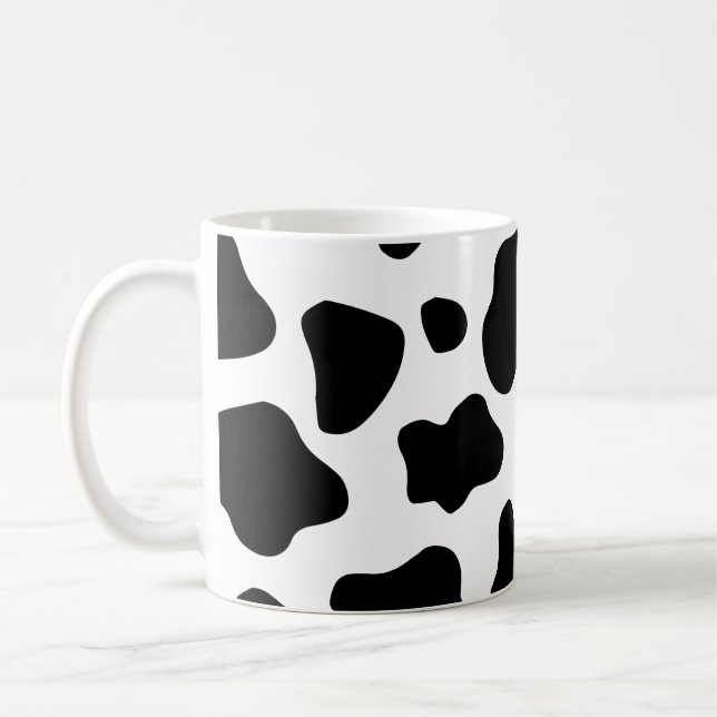 Caneca De Café Padrão das manchas de vaca Vacas Impressão animal (Esquerda)