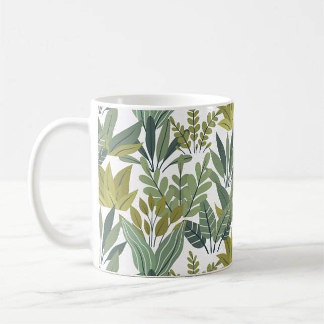 Caneca De Café Padrão das plantas (Esquerda)