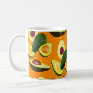 Caneca De Café Padrão de Abacate Pintado
