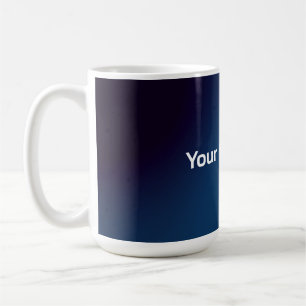 Caneca De Café Padrão de Abstrato azul escuro Adicionar Texto