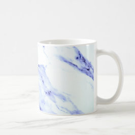 Caneca De Café Padrão de abstrato branco azul moderno
