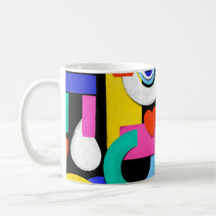 Caneca De Café Padrão de abstrato colorida com dentro de amor de