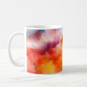 Caneca De Café Padrão de abstrato de arte digital. Desenho manual