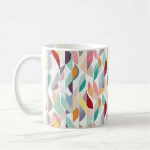 Caneca De Café Padrão de Abstrato de Formas Coloridas