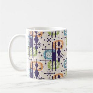 Caneca De Café Padrão de Abstrato de idade atômica moderna do mei