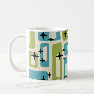 Caneca De Café Padrão de Abstrato de Moderno do meio século