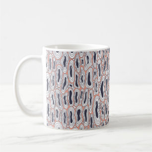 Caneca De Café Padrão de abstrato de orifícios negros distorcid