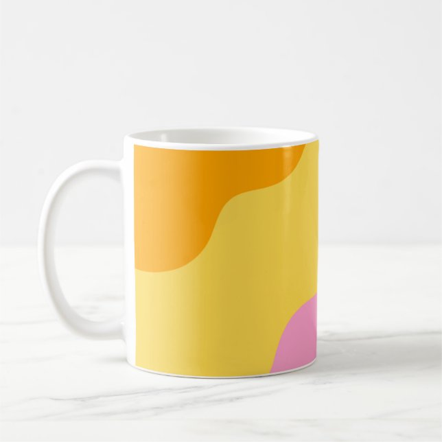 Caneca De Café Padrão de Abstrato de Pastel (Esquerda)