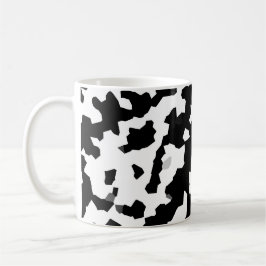 Caneca De Café Padrão de Abstrato de preto branco irregular
