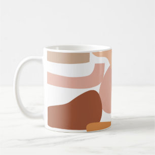 Caneca De Café Padrão de Abstrato de Tom da Terra