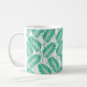 Caneca De Café Padrão de abstrato floral natural sem costura em