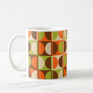 Caneca De Café Padrão de Abstrato Geométrico Moderno do meio sécu